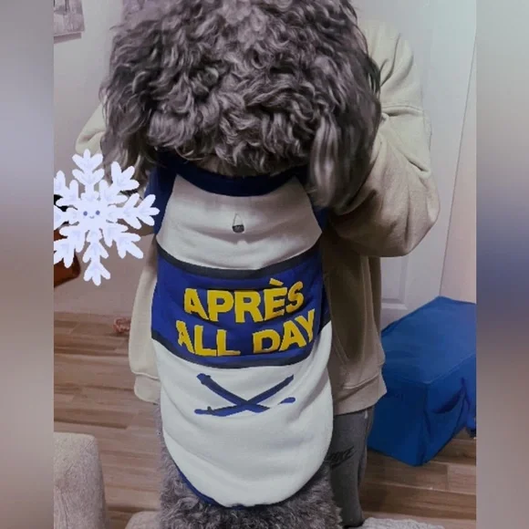Après All Day Dog Sweater - Blue and White - Picture 3 of 4